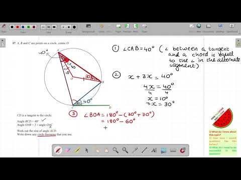 Circle Theorems – Find Angle ACD | Edexcel GCSE Maths Past Paper | Mr Jamadar Maths