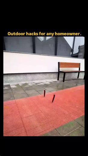 Science Knowledge | he video in the post showcases two practical DIY outdoor hacks: transforming a rubber mat into a secure walkway by attaching plastic bottle... | Instagram