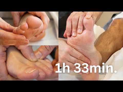 ASMR Foot Massage | Soft Spoken Bedtime Relaxation Compilation 1h 33min