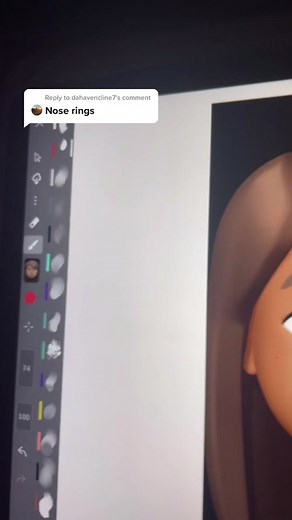 Reply to @dahavencline7 nose ring added :) what’s next?? 🤍