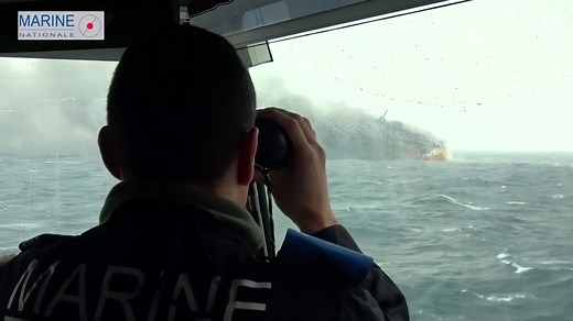 Italian container ship carrying cars sinks off French coast