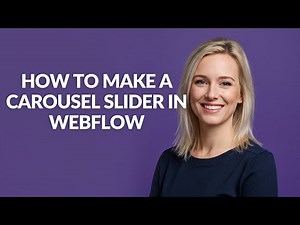How to Make a Carousel Slider In Webflow - Julia'sTutorials