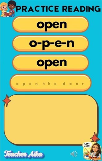 Reading Practice for Kids 📚 | Learn to Read Easy Sentences | OPEN
