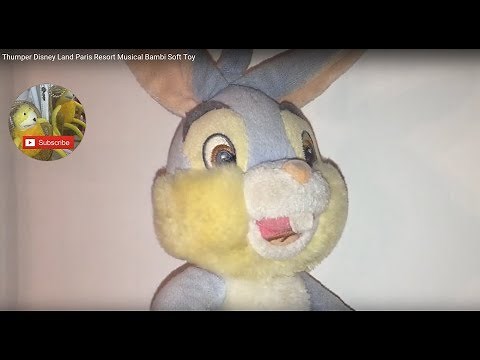 Thumper Disney Land Paris Resort Musical Bambi Soft Toy