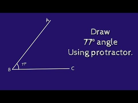 How to draw 77 degree angle using protractor. shsirclasses.