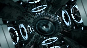 Tunnel, Space, Aliens. Free Stock Video