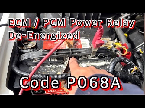 Ford F250 With Code P068A - ECM / PCM Power Relay De-Energized (Bad Battery) Easy Fix