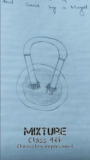 Chemistry practical diagram 01 | Mixture sand and iron filling by using magnet | class 9th