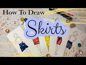 How To Draw Skirts Step By Step 🩶 | Fashion illustration Tutorial
