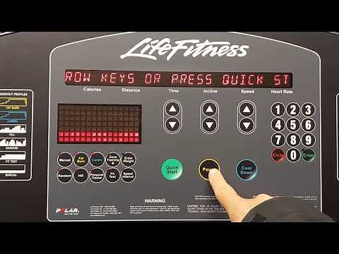 Life Fitness 95 Treadmill service menu or manager mode