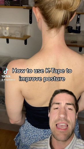 How to use Kinesiologytape to create better posture. 🤘 Follow to learn how to tape. _________ #posture #backpain #backpainrelief #rehab #rehabilitation #physio #physiotherapy #physiotherapist #kinesiotape #kinesiology | Tape Lab