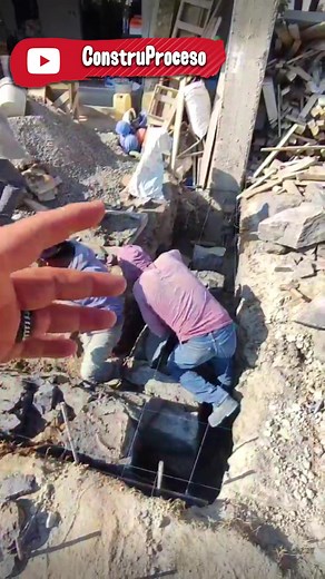 CIMENTACIÓN DE PIEDRA BRAZA, así es su correcta ejecución 👍🏼 #reels #cimentacion #barda #MURO #construction | ConstruProceso
