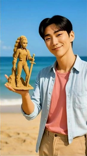 Pocket Size HUNTRIX Girls!🤏Saja Boys Sand Magic on the Beach! #kpopdemonhunters