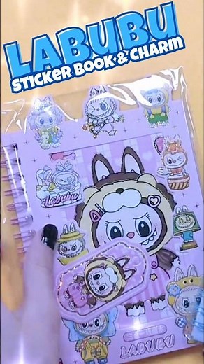 Labubu Sticker Book & Charm – Cute Collection