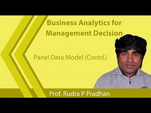 Lecture 34 : Panel Data Model (Contd.)