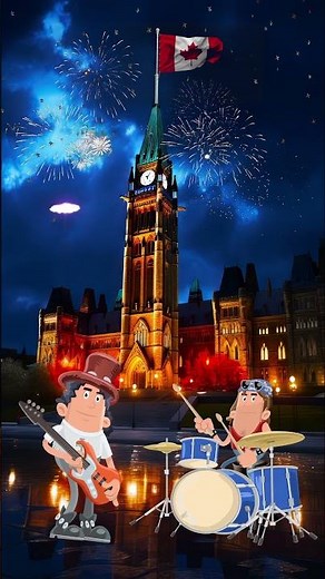 Happy Canada Day! Enjoy or sing along. 1 min Cheerful O Canada video song with fireworks and lyrics