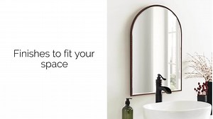 Kate and Laurel Gwendolyn Antique Beaded Arch Wall Mirror, 20 x 30, Gold, Sophisticated Vintage Bathroom Mirror Wall Decor with Detailed, Beaded Frame