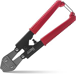 Bolt Cutter 8 inch, Mini Bolt Cutter with Comfort Handle Grip, Safty Lock, Heavy Duty Bolt Cutter for Bolts, Steel Wires, Cables and Rivets