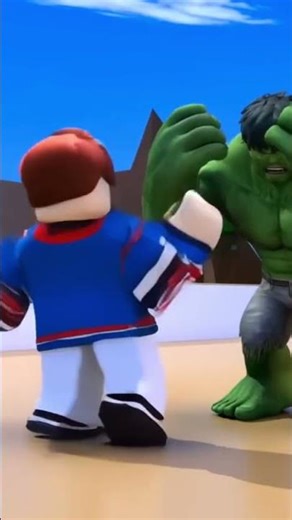 “A Roblox character is fighting the Hulk😨 #hulk #roblox