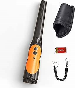Fully Waterproof Pinpoint Metal Detector Pinpointer - 360 Search Treasure Pinpointing Finder Probe with Belt Holster for Adults and Kids (2022 HS06 Black)