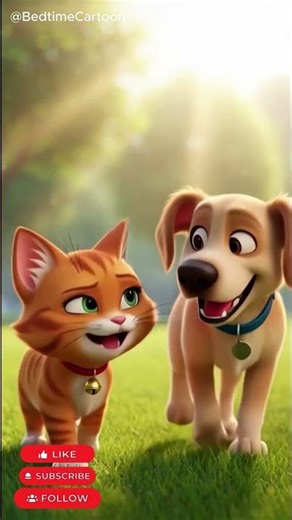 Kitty & Turbo Best Friends 🐾💛 | Cute Cartoon Duo Intro ✨ #Shorts #kittyandturbo #cartoon