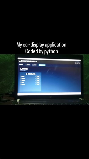 my car display application #coding #python #python code with zale