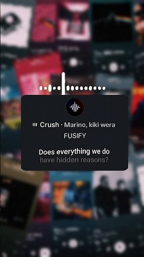 Crush - Marino & kiki wera | #spotify #music #audio #songlyrics #lyricvideo #lyrics #song
