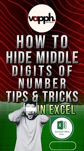How to Hide Middle Digits of Number in Excel ⚡🤖💻 #exceltips #tutorial #trendingreels #tipsandtricks #VirtualAssistantPortalPH | Virtual Assistant Portal PH