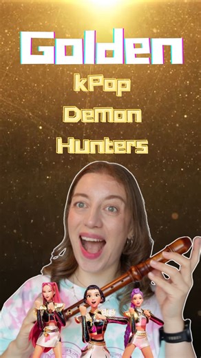 2.8K views · 77 reactions | Golden from Kpop Demon Hunters! This works so well on the recorder?? Full video tutorial up on Team Recorder, and my licensed arrangement if the sheey music (chords and melody) is available on MusicNotes! | Team Recorder / Sarah Jeffery | Facebook