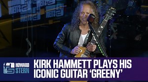 The legendary Les Paul guitar “Greeny” has been played by some of the biggest names in rock. And now Metallica’s Kirk Hammett owns it. “No matter where I am … I bring it everywhere,” he tells Howard Stern. | The Howard Stern Show
