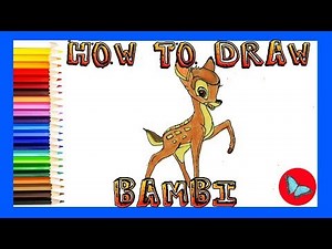 How To Draw Bambi|Coloring and Drawing For Kids