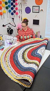 I was absolutely honored to sew this custom Military Jelly-Roll Rug for a retired Senior Chief with over 20 years in the Navy! ♥️🤍💙 Fabric: Coming Home Rolie Polie by Vicki Gifford for Riley Blake Designs 🇺🇸 Pattern: Colossal Round Jelly-Roll Rug by RJ Designs Size: 75-inch diameter (160 strips) I will open back up for custom orders in mid-January. If you want to learn to sew your own Jelly-Roll Rug, I teach virtual self paced Jelly-Roll Rug sewing classes based on the patterns by RJ Designs