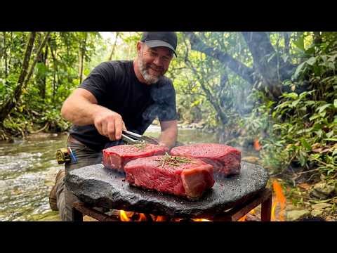 🔥 Forest Steak Cook Over Fire | ASMR Outdoor Cooking 🌿🥩🤤🥔