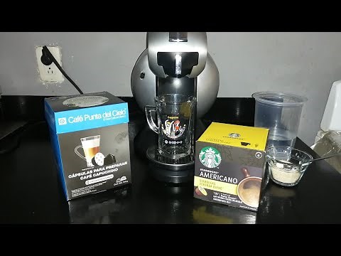 How to prepare cappuccino coffee from capsules in a Dolce Gusto coffee maker