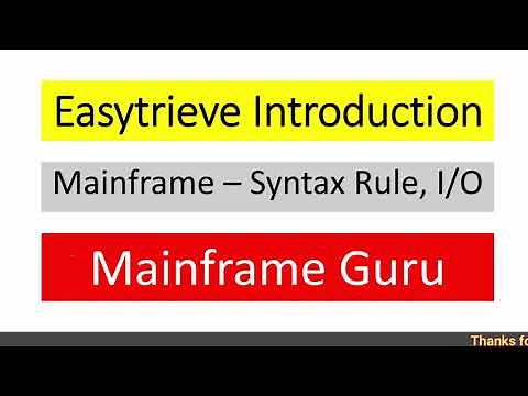 Easytrieve Tutorial 1 - Introduction, Program Structure, Syntax Rule, I/O Command, Activity Section