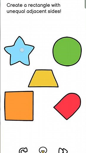 Brain Out Level 83 - Create a rectangle with unequal adjacent sides!