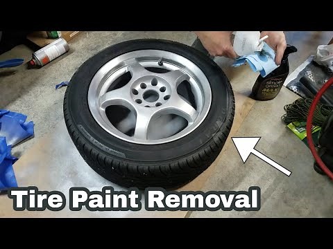 How To Remove Paint From Tires/Tire Over Spray Removal [overspray]