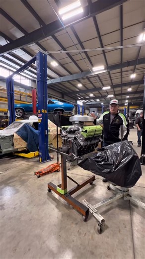 We took a modern 7.3L Godzilla and made it look like a factory ‘57 Thunderbird 312 V8 with a custom dual quad intake. Can you spot the difference? Watch us fire this monster up soon! 🔥 #GodzillaEngine #EngineSwap #ClassicFord #SleeperBuild #Fabrication | Schwartz Performance Inc.