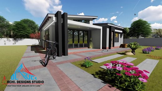 2-Bedroom Butterfly Roof Design - Unique and Modern Home Architecture