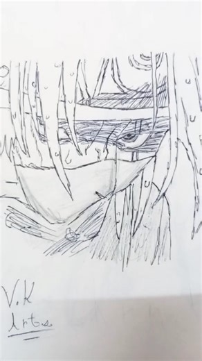 🔥 Kakashi Hatake Sketch 🌀 | Sharingan Sensei Drawing | Naruto Shorts