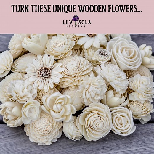 Don't miss out on our current big sale on sola wood flowers! Sola wood flowers are great for weddings, home decor, and DIY. Best part? They last forever! | Luv Sola Flowers