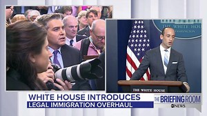 The White House advisor Stephen Miller battles CNN reporter over symbolic meaning of Statue of Liberty. abcn.ws/2ukK66k | ABC News Politics