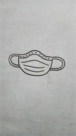 how to draw a easy mask 😷 #maskdrawing