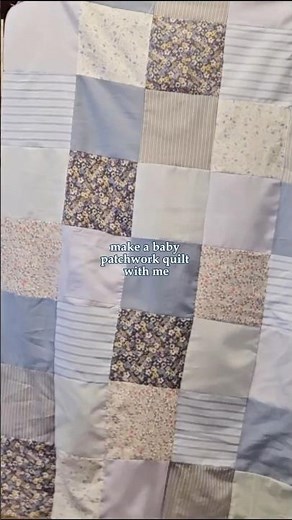 Make a baby patchwork quilt with me! 🧵💙