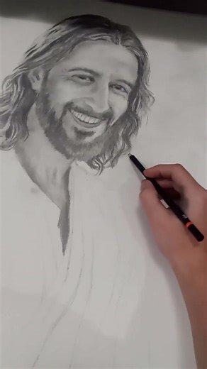 Drawing Realistic Jesus!! #shorts #drawing #art