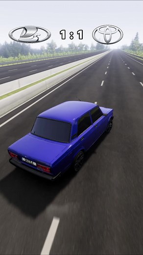 Lada 2107 vs Toyota Prius Car Comparison in BeamNG Drive