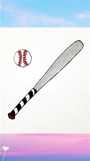 Simple Baseball⚾ Drawing #art #drawing #trending #trendingshorts #youtubeshorts