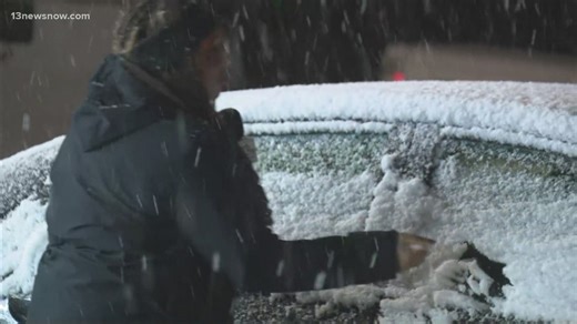 Snow falls across Gloucester