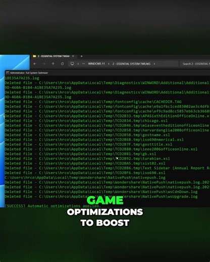 Boost Your PC Performance: Ultimate Gaming Optimizer Script! #shorts