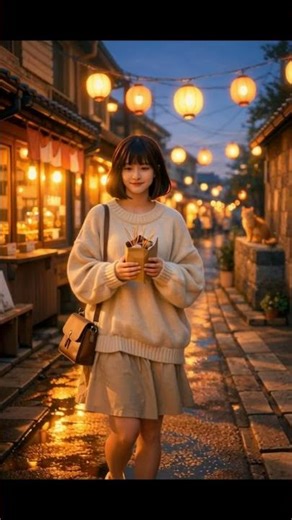 Street Food to Rainy Night🥗Cozy Slice of Life Cinematic Short #anime #animeshorts #cozynights#anime